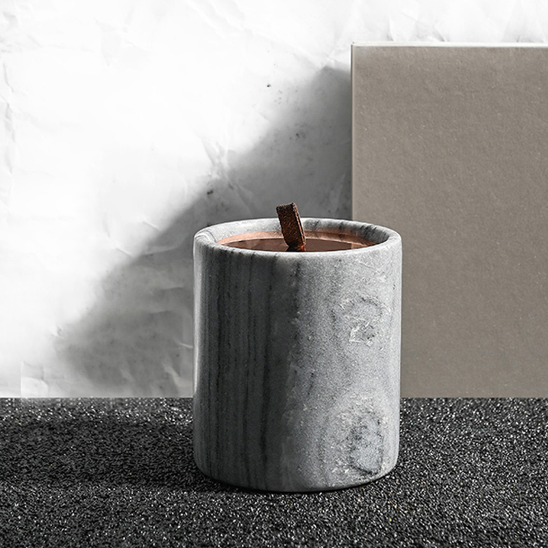 M&Scent Grossist Lyx Skräddarsydd Inredning Privat Label Svart Glas Kristall Doftande sojavaxljus