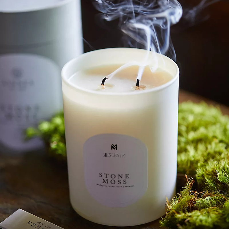 M&Scent Custom Logo Meditation Giftfria stenar Ört Handhällda Naturligt doftande sojavax Kristallljus