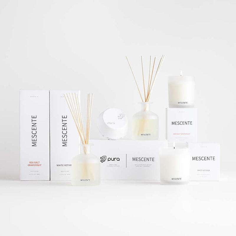 M&Scent lyxiga private label lila färg aroma reed diffuser presentset med kartong