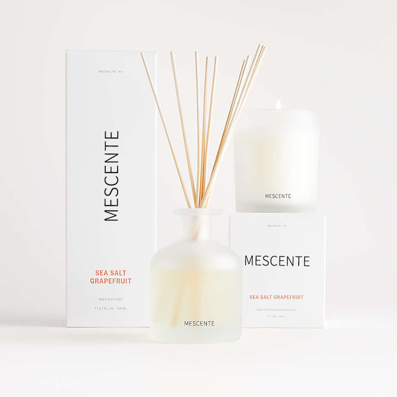 M&Scent lyxiga private label lila färg aroma reed diffuser presentset med kartong