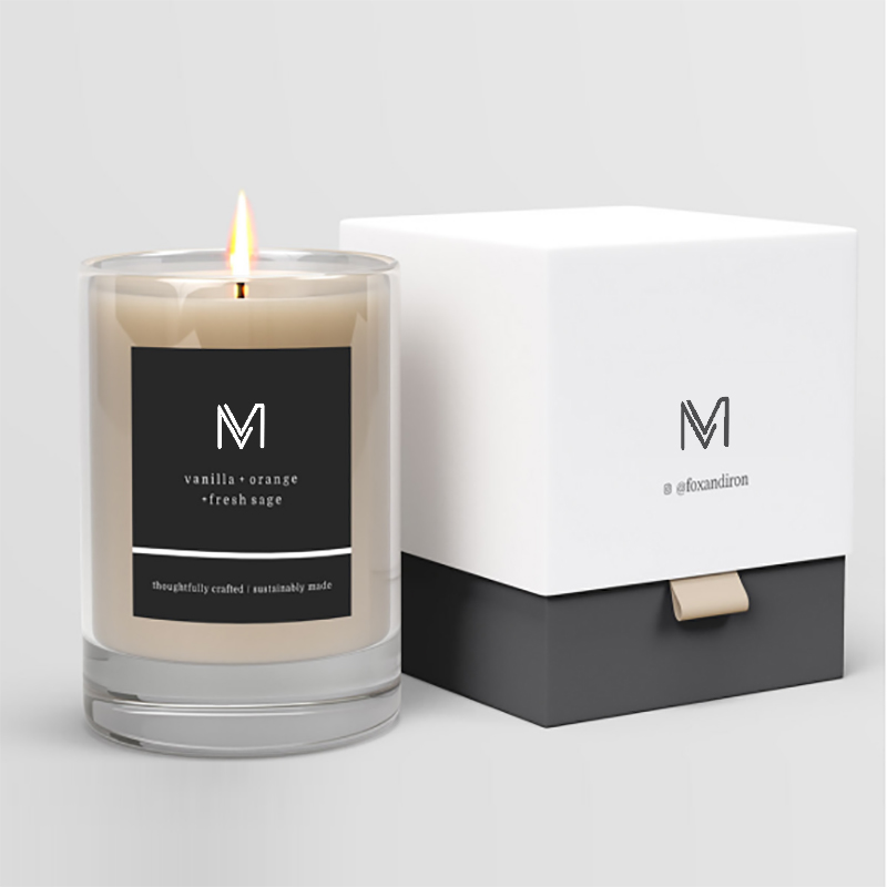 M&Scent grossistfabrik direkt lyxiga private label sojavax doftljus med låda i bulk