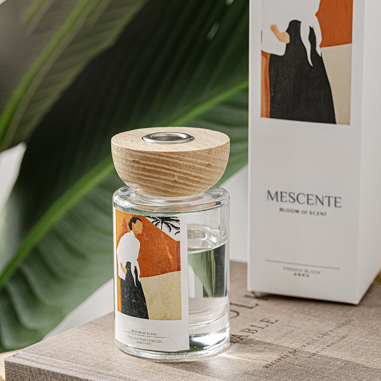 M&S cent partihandel privata etiketter glasflaska stick reed diffuser set med propp