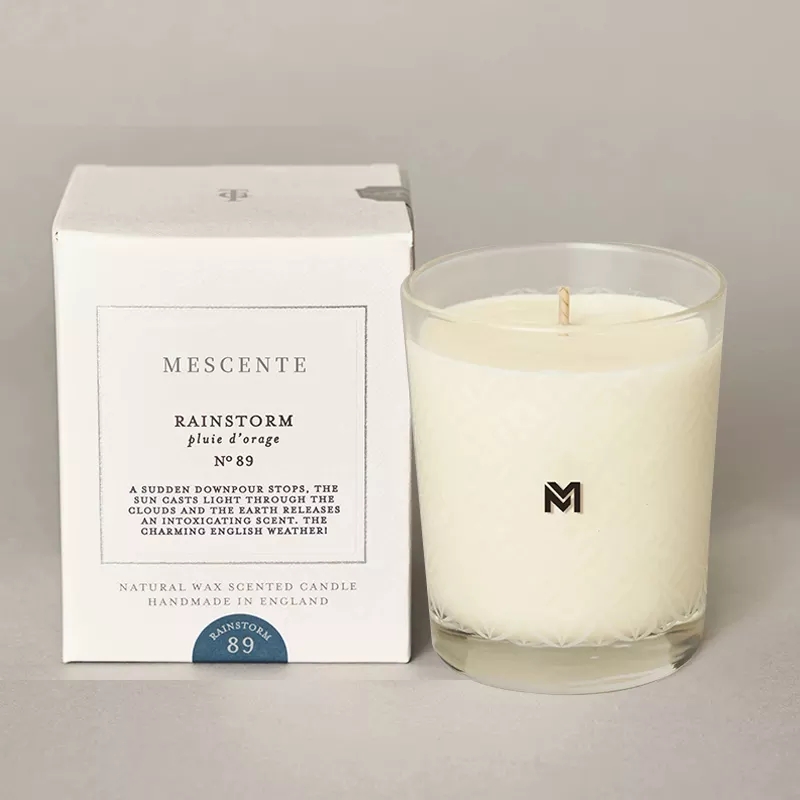 M&Scent grossist Ny lyx anpassad privat etikett julkristallburkar Kerzen doftsojaljus med lås