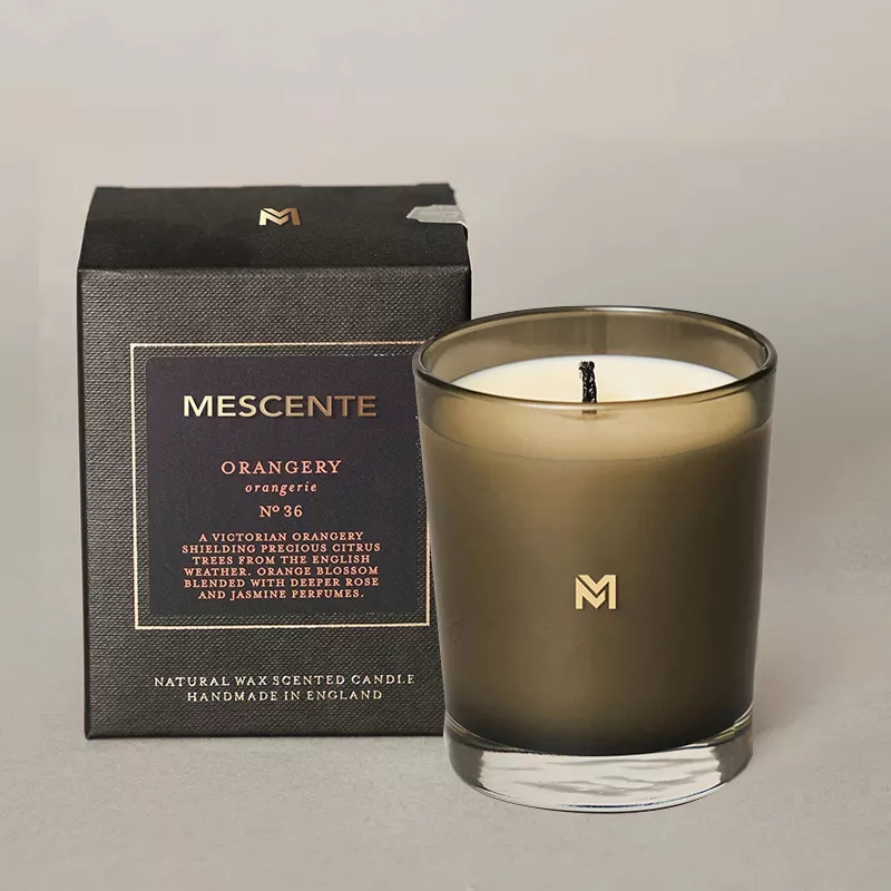 M&Scent grossist Ny lyx anpassad privat etikett julkristallburkar Kerzen doftsojaljus med lås