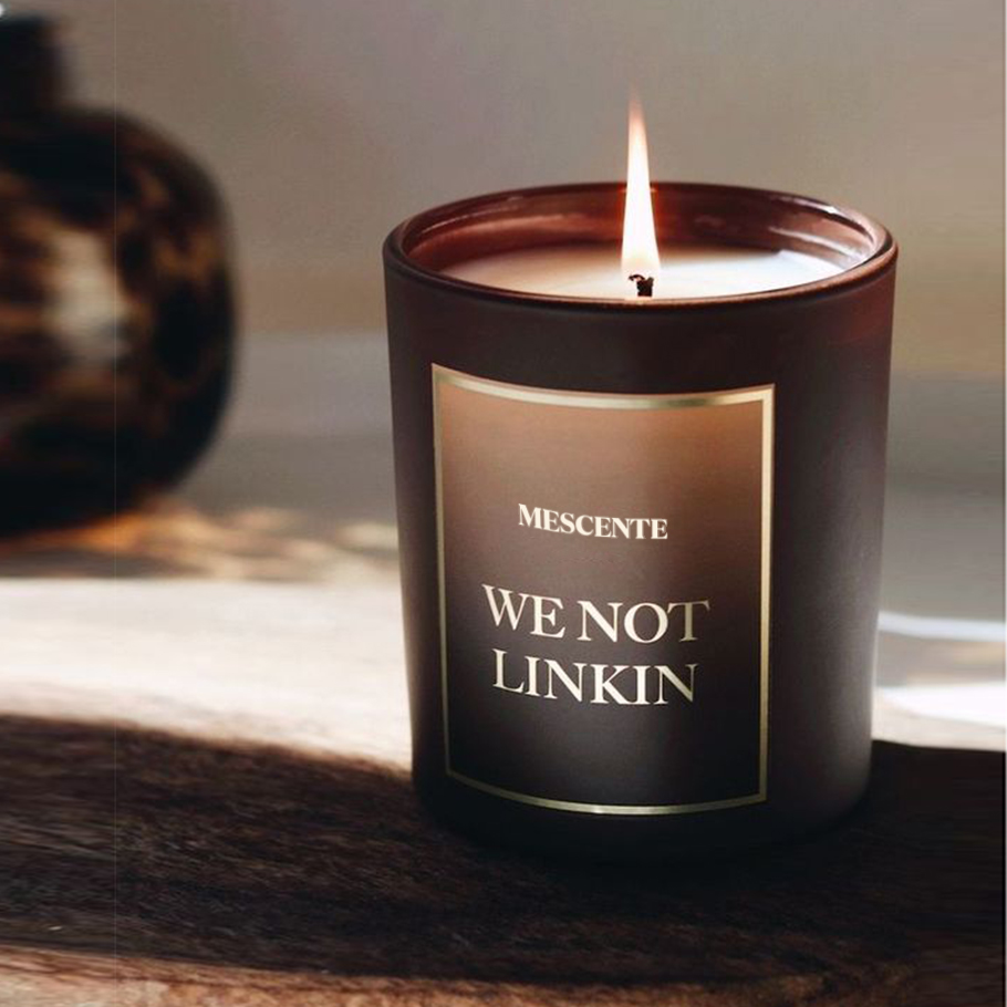 M&Scent grossist Ny lyx anpassad privat etikett julkristallburkar Kerzen doftsojaljus med lås