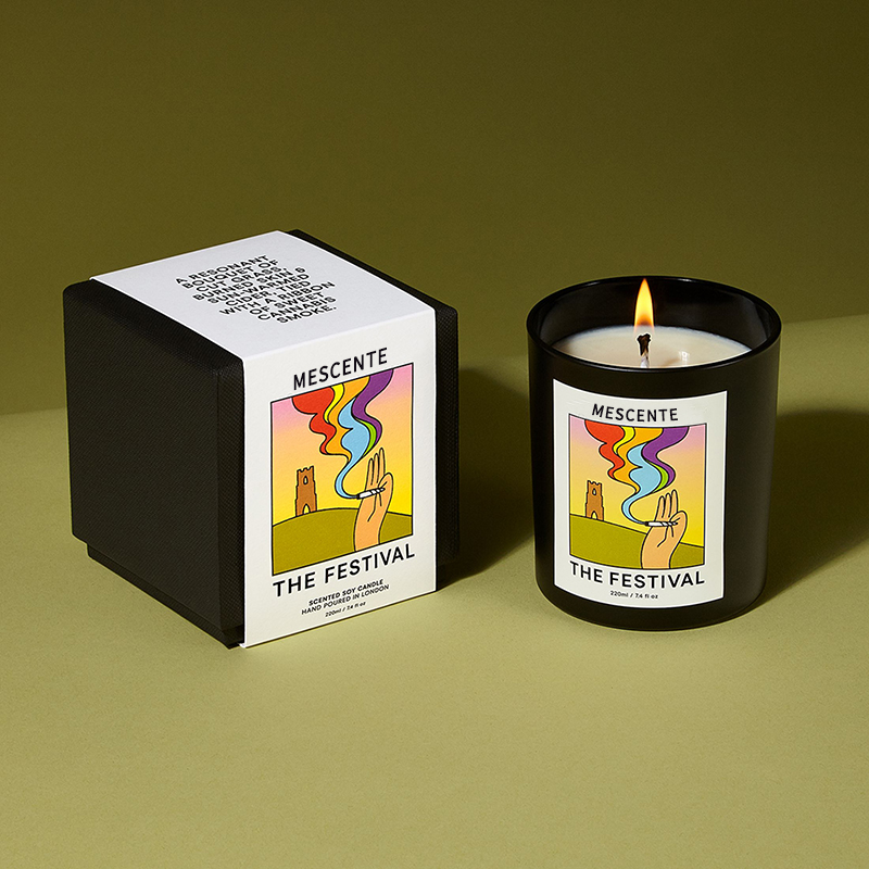 M&Scent Grossist Lyx Custom Private Label Handgjorda Christmas Crystal Aroma Doft Sojavaxljus