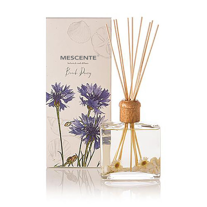 Grossist högkvalitativ lyx anpassad privat etikett blomma Sola Wood Aroma Reed Diffuser med låda