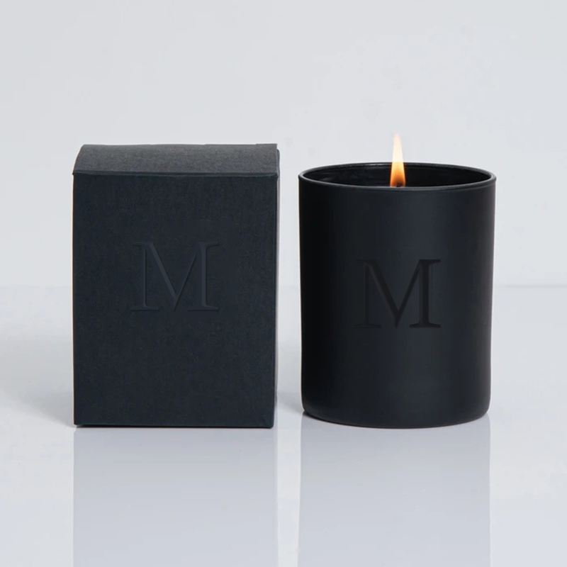 M&Scent grossist lyxiga svarta unika burkar Dekorativa doftsojaljus för bröllop med kristaller