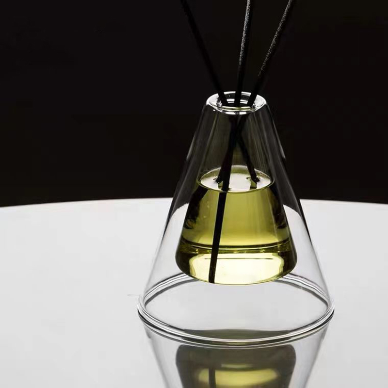 Custom Large Hex Essenza Unik Glasflaska Vit Frostad Extra Air Aroma Reed Diffuser Hemdoft, Reed Diffusers Jul