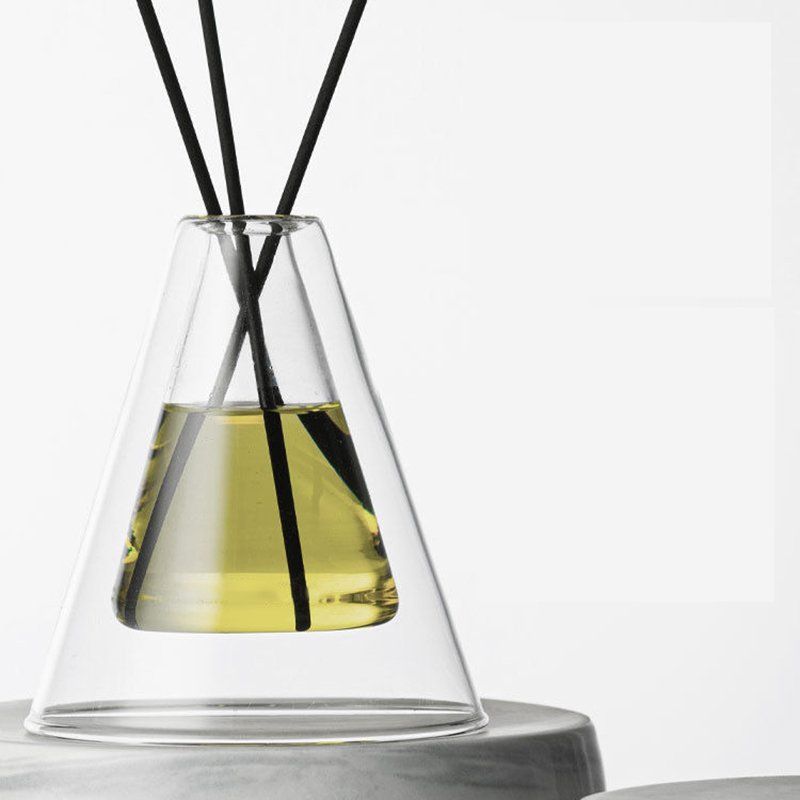 Custom Large Hex Essenza Unik Glasflaska Vit Frostad Extra Air Aroma Reed Diffuser Hemdoft, Reed Diffusers Jul