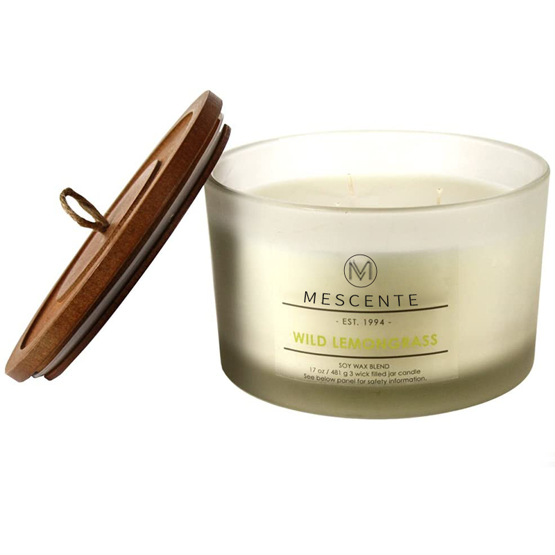M&Scent grossist Custom Private Label glashållare Doftljus med kristaller i bulk