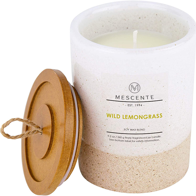 M&Scent grossist Custom Private Label glashållare Doftljus med kristaller i bulk