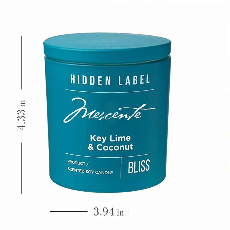 M&Scent Wholesale Luxury Private Label Svarta burkar Doftande sojavaxljus med kristaller
