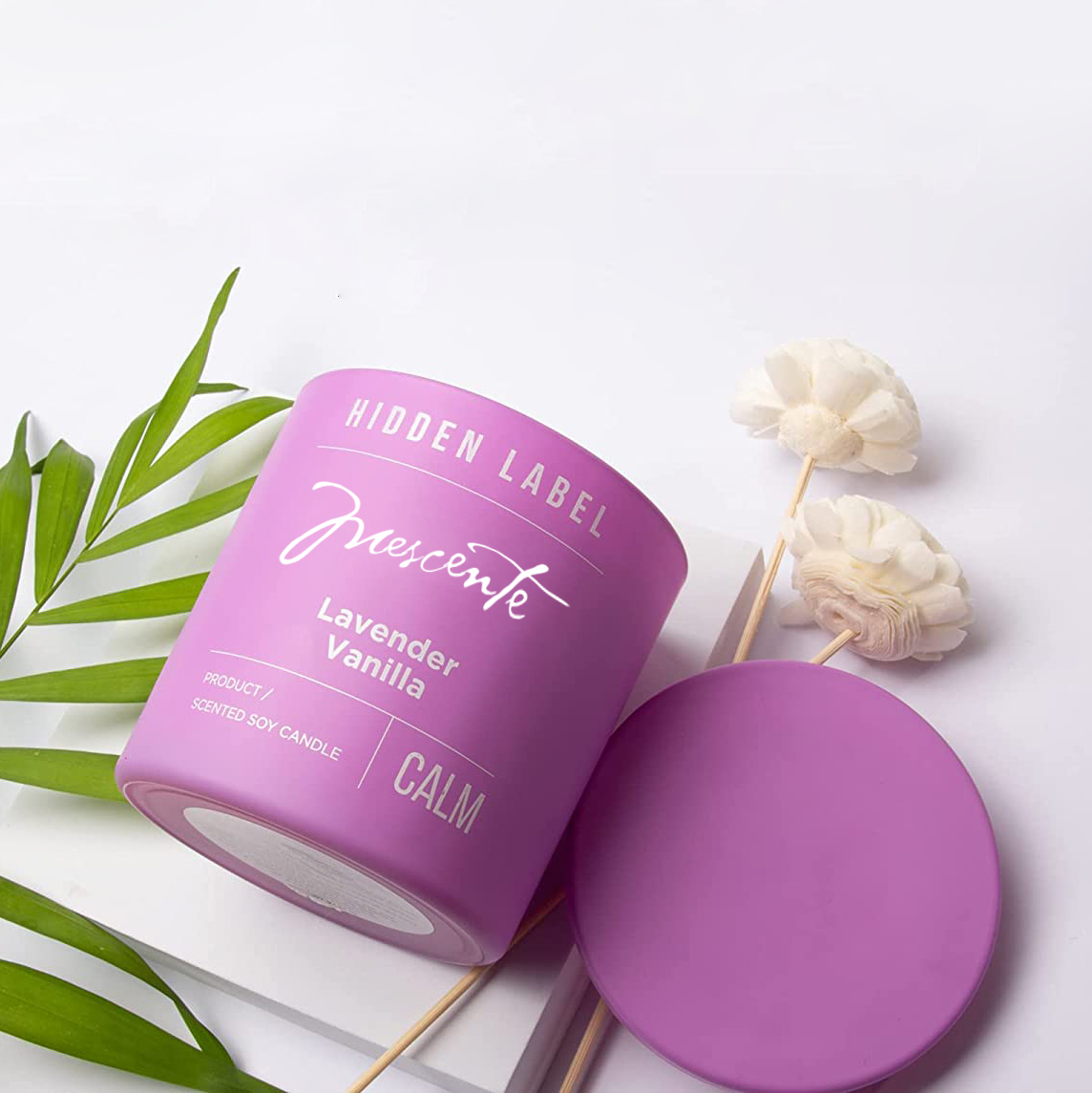 M&Scent Wholesale Luxury Private Label Svarta burkar Doftande sojavaxljus med kristaller