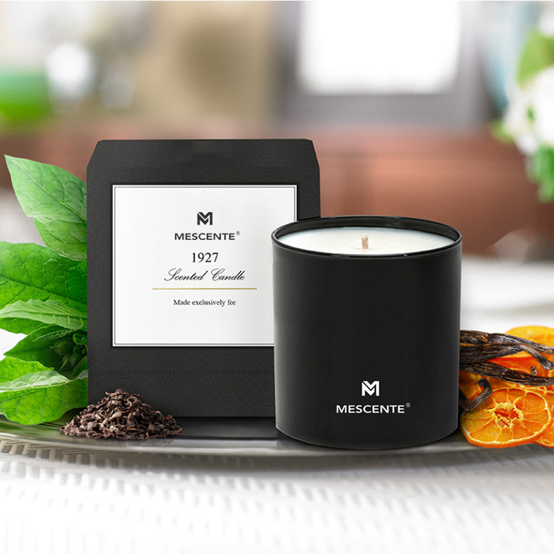 M&S doft Partihandel Lyx Private Label Chrome Man Aromaterapi Ljus 22 Oz Med Kristaller Inuti