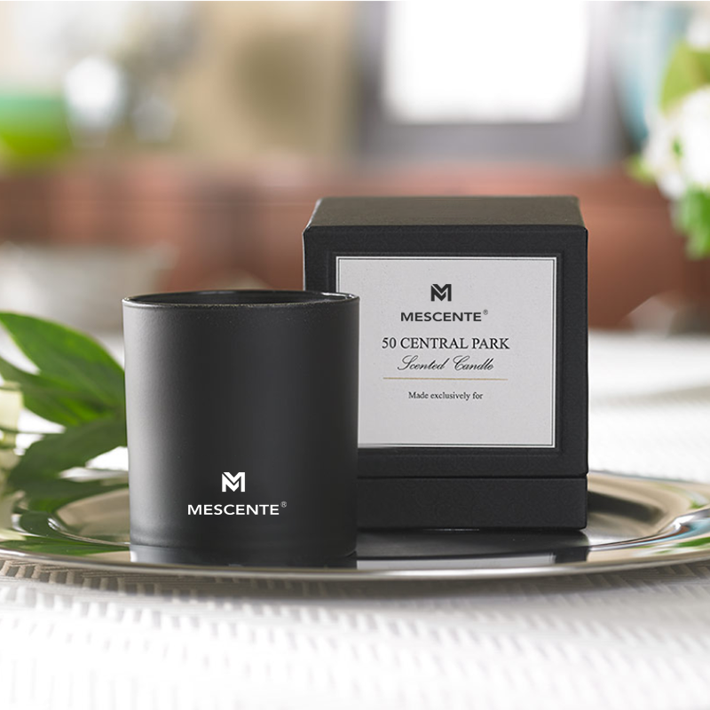 M&S doft Partihandel Lyx Private Label Chrome Man Aromaterapi Ljus 22 Oz Med Kristaller Inuti