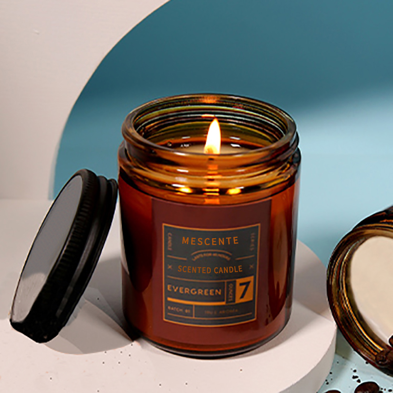 M&Scent custom private label lyxiga doftljus av sojavax med lock