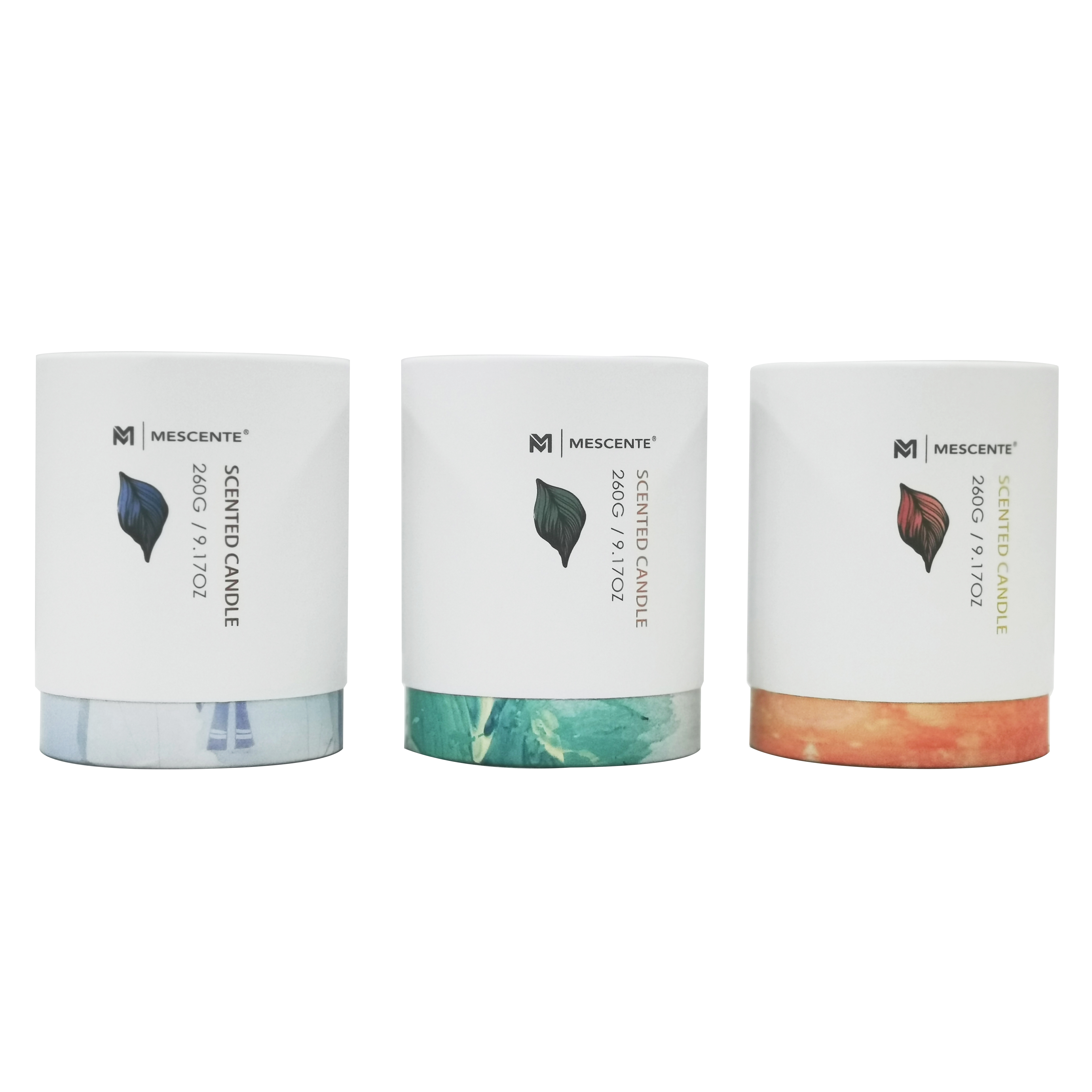 M&Scent grossist privat märke grön glasburk palmljus, andliga ljus