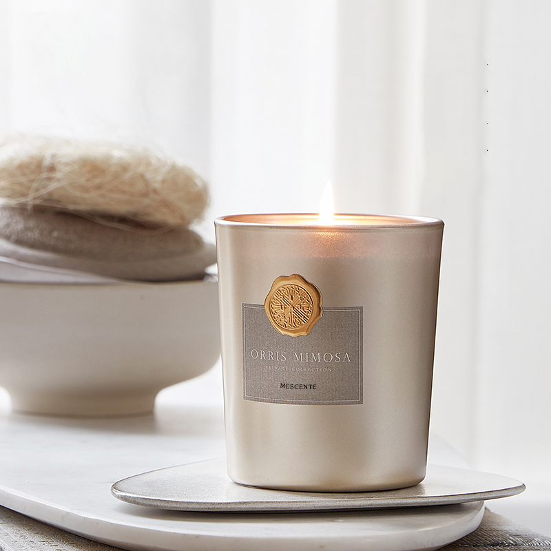 M&Scent lyxiga, egna märkes dekorativa glasburkar doftande sojavaxljus