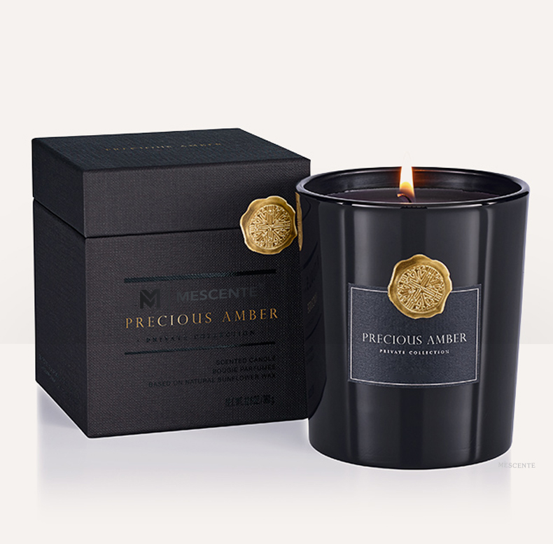 M&Scent lyxiga, egna märkes dekorativa glasburkar doftande sojavaxljus
