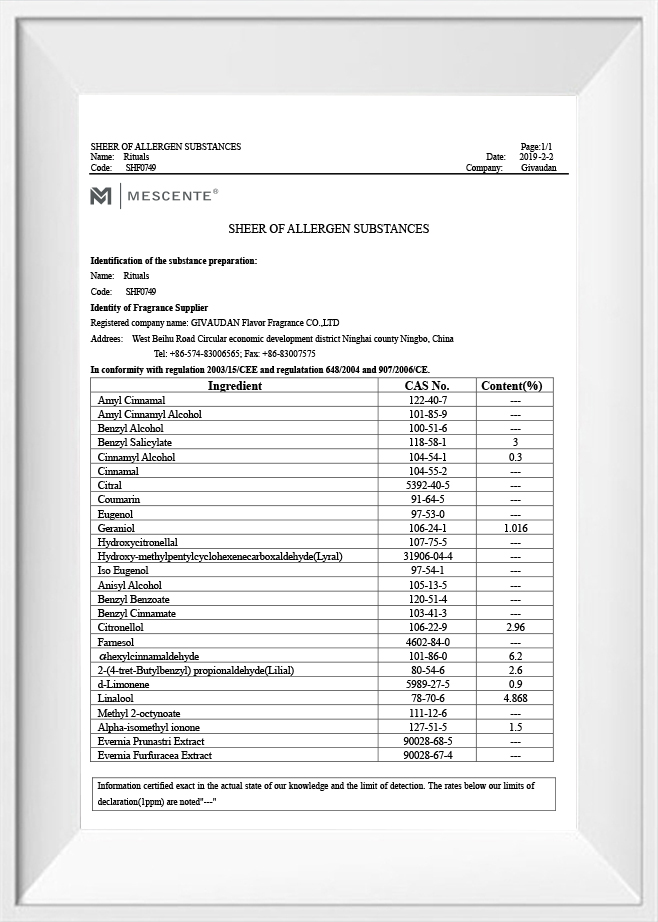 Allergener information