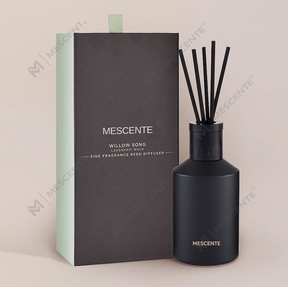 Dekoration Oem tryckt låda 20ml fyrkantig keramik Vranjes trälock hus parfym Aroma Reed Diffuser Oil