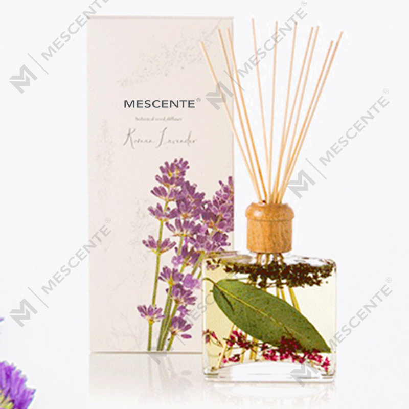 Grossist högkvalitativ lyx anpassad privat etikett blomma Sola Wood Aroma Reed Diffuser med låda