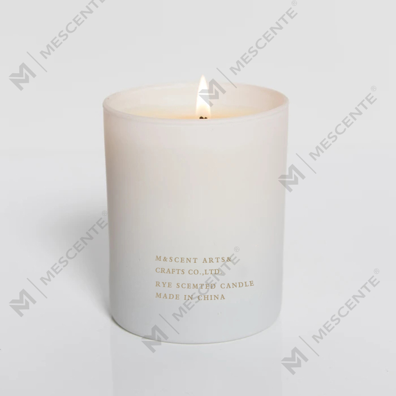 M&Scent Grossist Billigt Private Label Large White Wood Wick Aromaterapi Doftljus med eterisk olja