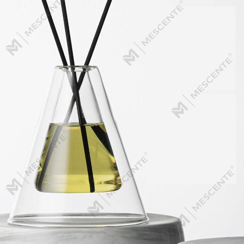 Custom Large Hex Essenza Unik Glasflaska Vit Frostad Extra Air Aroma Reed Diffuser Hemdoft, Reed Diffusers Jul