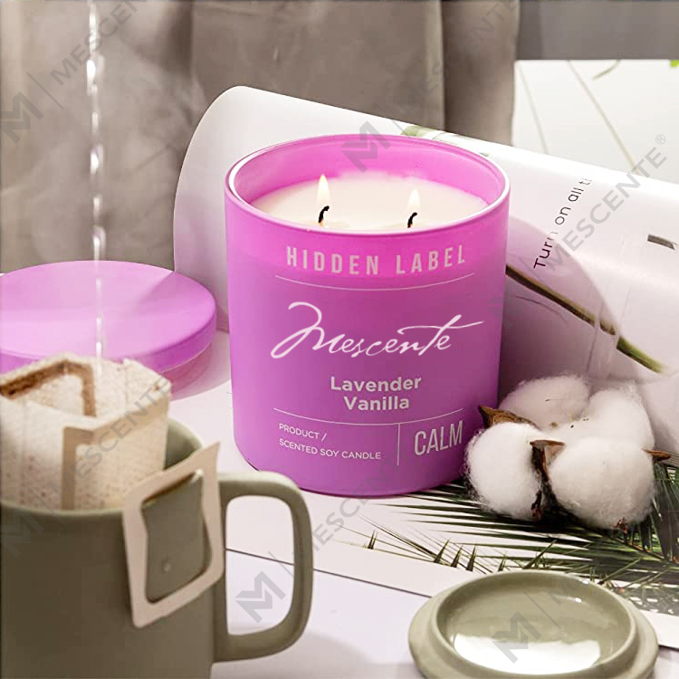 M&Scent Wholesale Luxury Private Label Svarta burkar Doftande sojavaxljus med kristaller