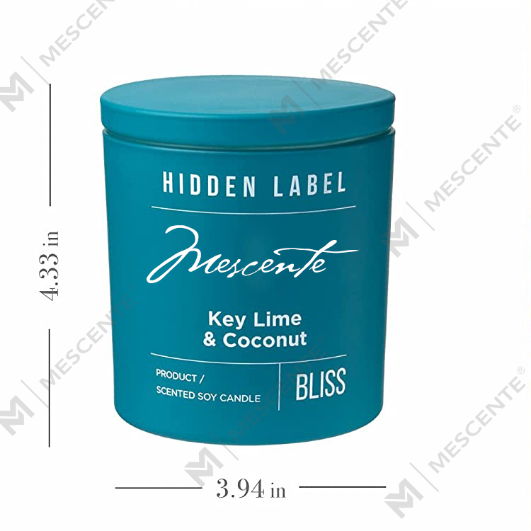 M&Scent Wholesale Luxury Private Label Svarta burkar Doftande sojavaxljus med kristaller