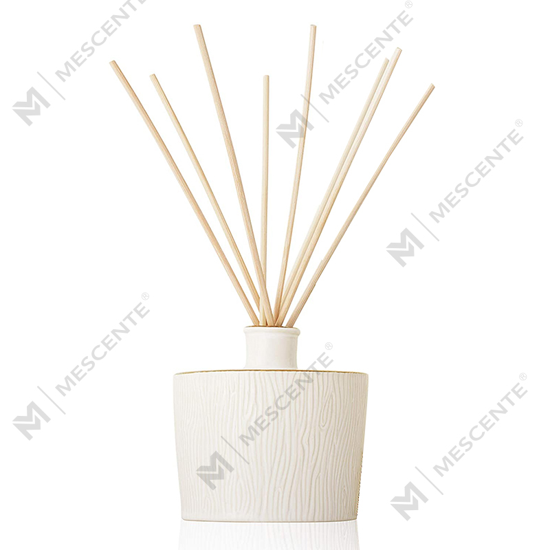 M&Scent Partihandel Lyxig glasflaska Stik Fiber Rund Träskruv Aroma Reed Diffuser Presentset