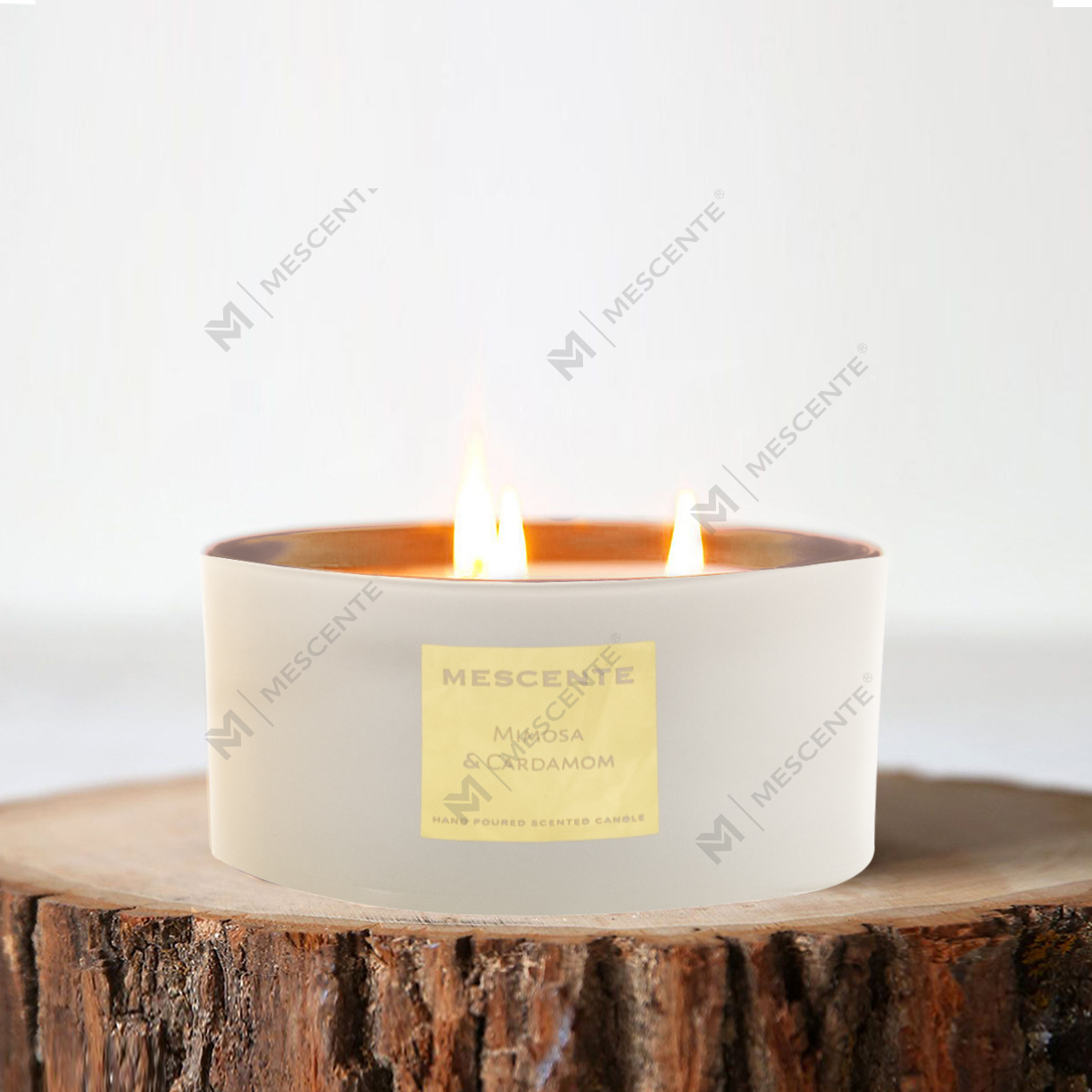 M&Scent i grossistledet dekorativ aromaterapi 3 wicks doftande kokospalmljus presentset