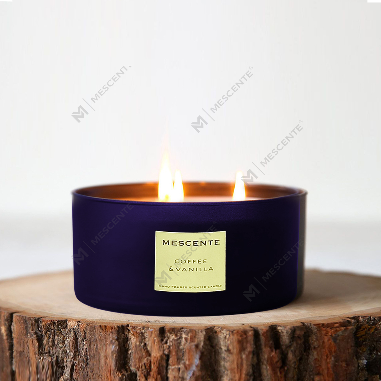 M&Scent i grossistledet dekorativ aromaterapi 3 wicks doftande kokospalmljus presentset