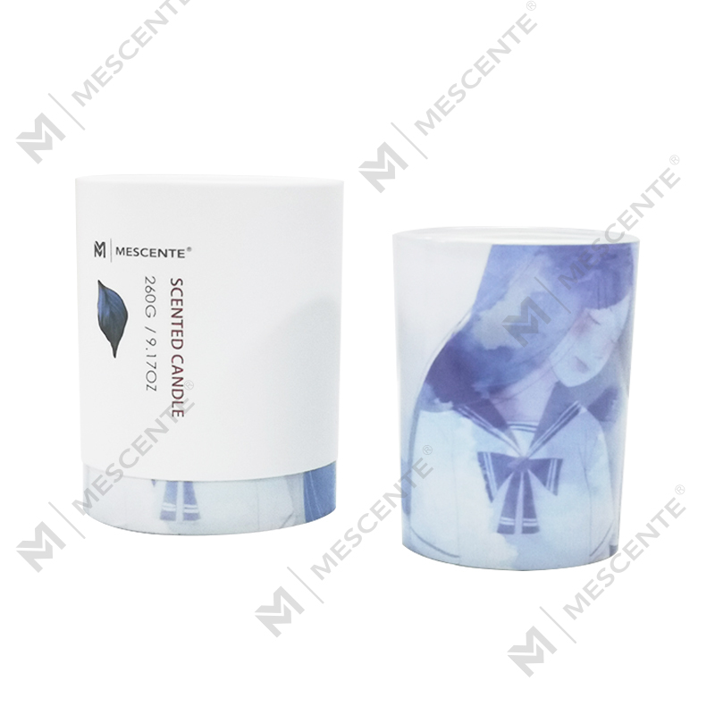 M&Scent grossist privat märke grön glasburk palmljus, andliga ljus