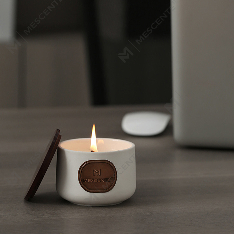 M&Scent private label keramiska anpassade doftande kokosvaxljus presentset