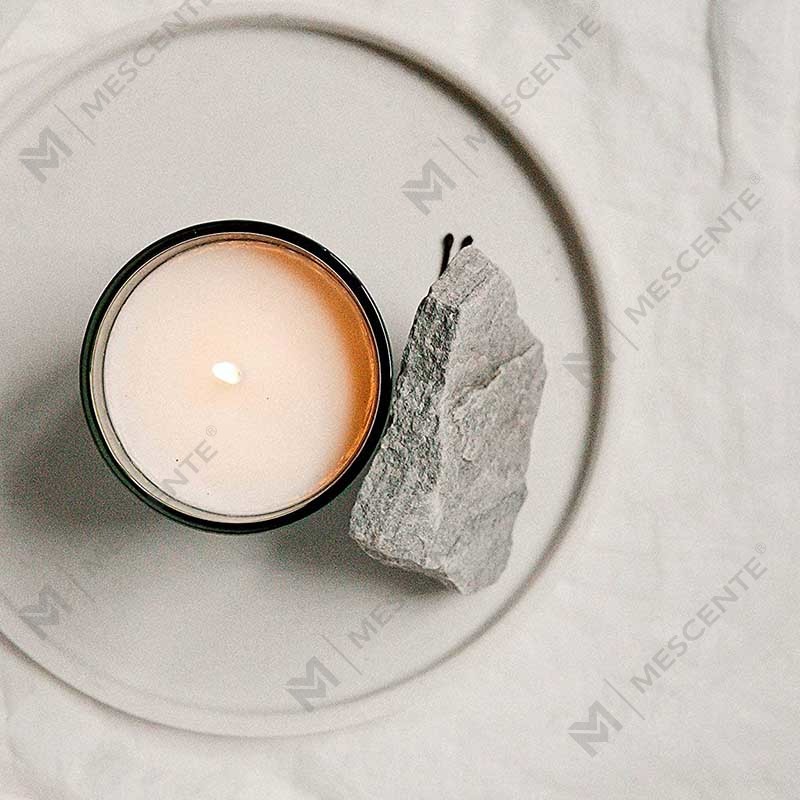 M&Scent Custom Logo Mini Rund Kristallglasflaska Stark Kaffe Soy Wax Doftljus med Box i Bulk