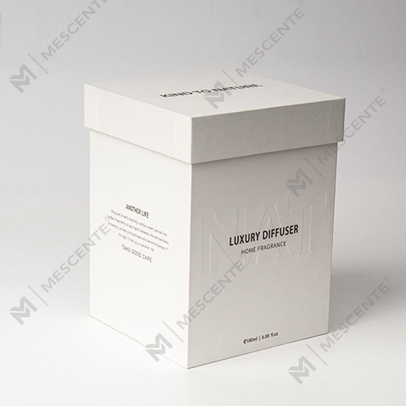 M&Scent Stor fyrkantig flaska Stor rottingstick flytande aromaterapi vassspridare med propp