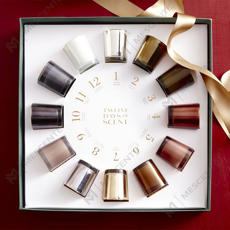 M&Scent Luxury Custom Jar Home Doft Juldoftande sojavaxljus med lock