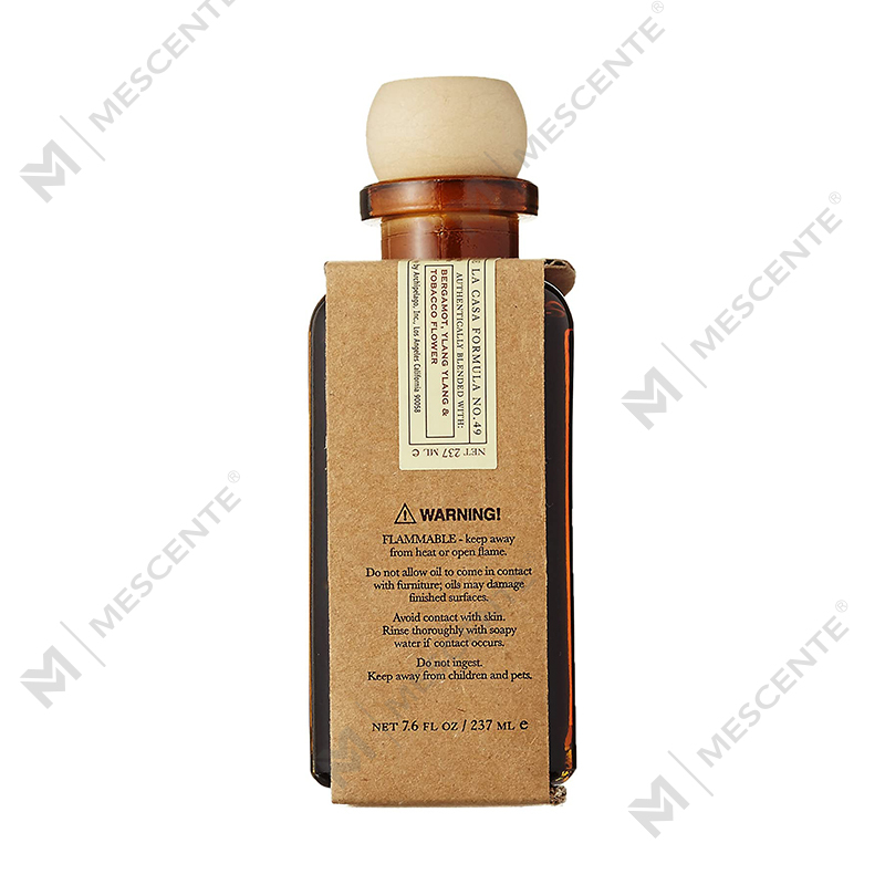 M&Scent Luxury Custom Large Rose Gold Glasflaska Blomma Private Label flytande vassspridare med presentförpackning