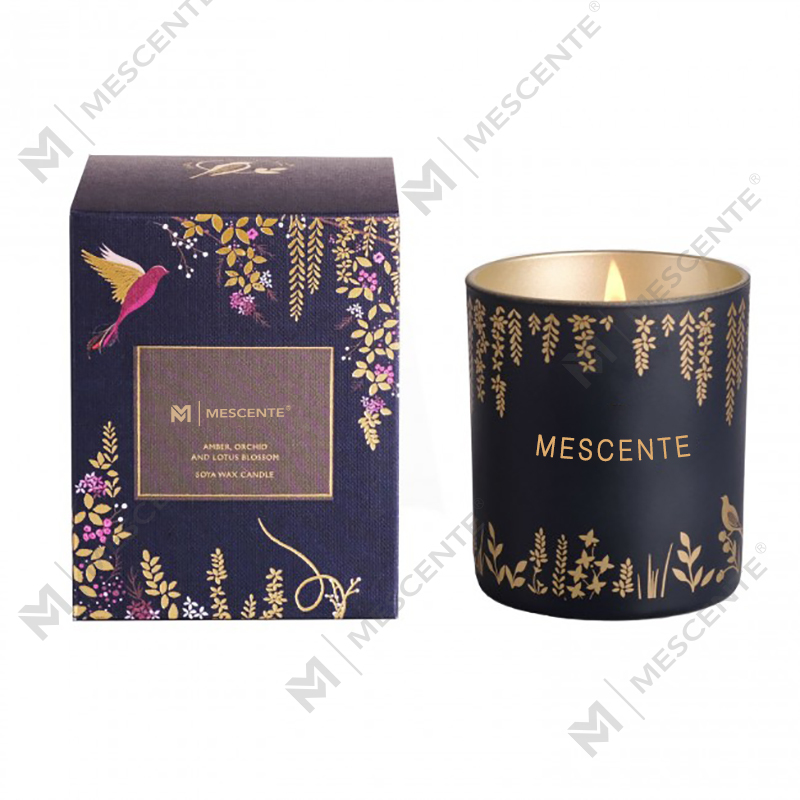 Private Label Personlig Black Wood Wick ljus doftande lyx med kristaller