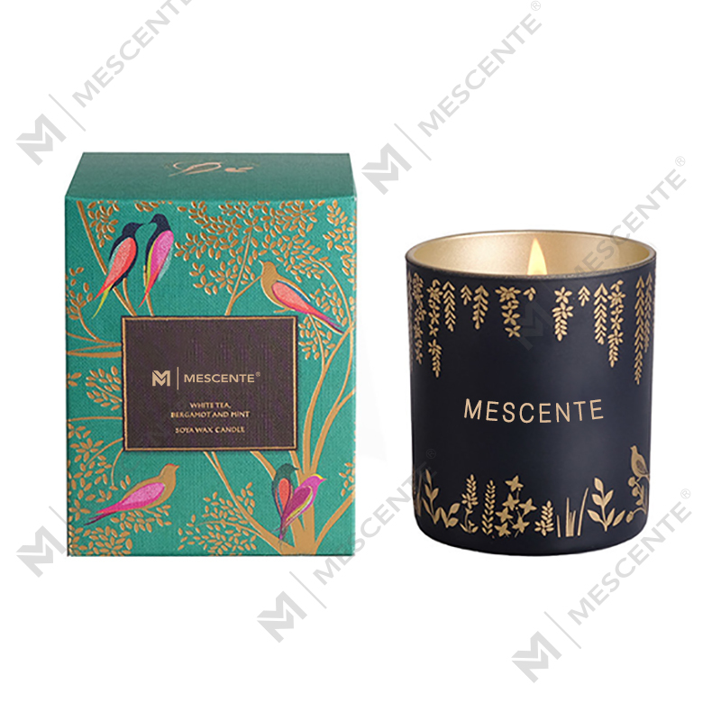 Private Label Personlig Black Wood Wick ljus doftande lyx med kristaller