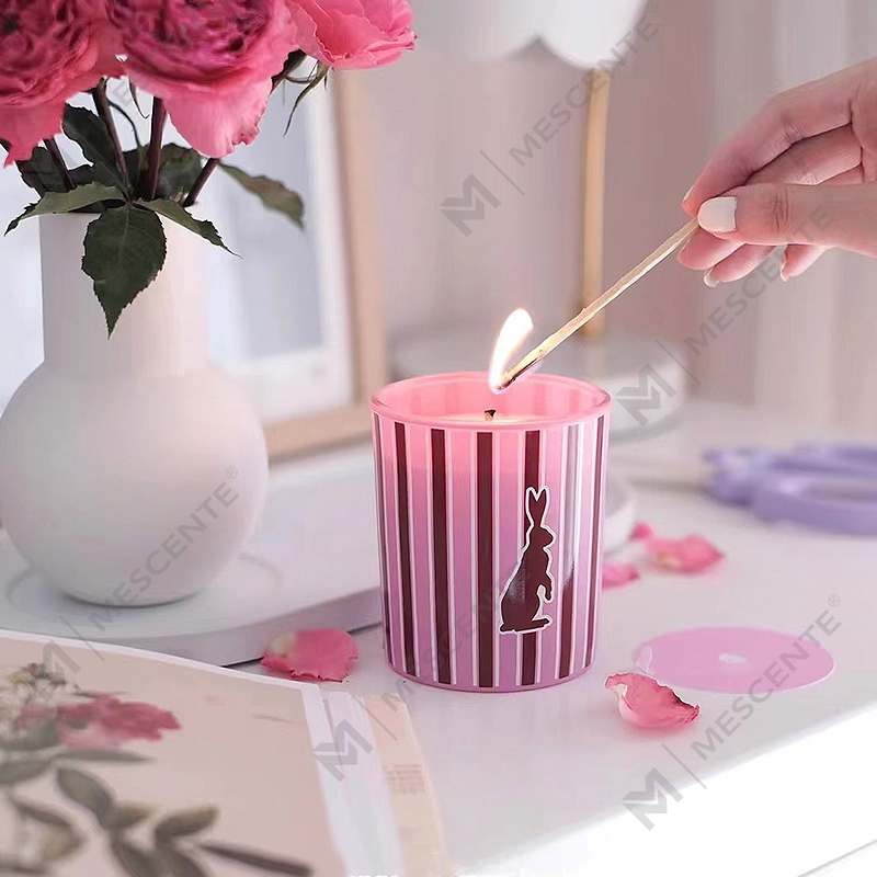 M&Scent grossist anpassade lyxiga hemdoft glasburkar doftande sojavaxljus