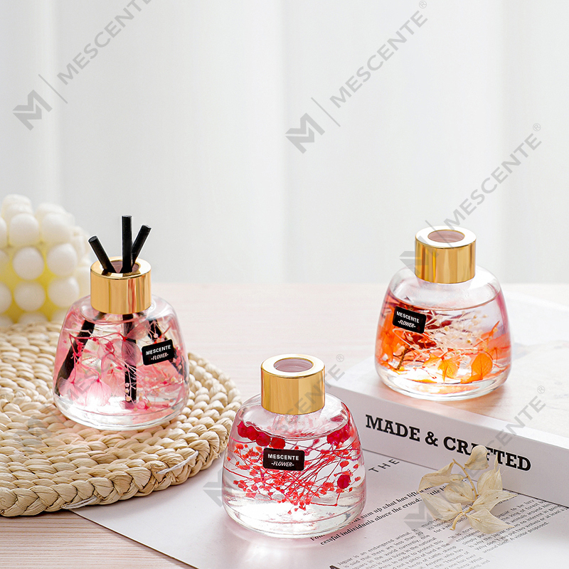 Mini Vit Flaska Blomma Parfym Aroma Reed Diffuser Oil, Doft Thailand Reed Diffuser Presentset