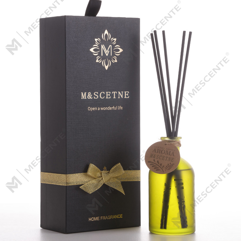 M&Scent Luxury Custom Private Label glasflaska Blomma flytande vassspridare med presentförpackning