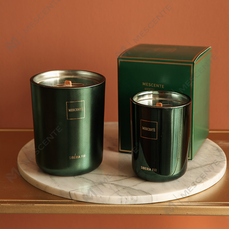 M&Scent Grossist Skräddarsydd Lyx Privat Label Pelare Doftande Sojavax Trä Wick Aroma Ljus