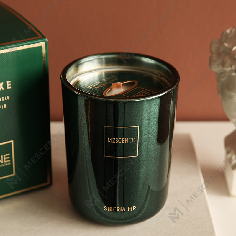 M&Scent Grossist Skräddarsydd Lyx Privat Label Pelare Doftande Sojavax Trä Wick Aroma Ljus