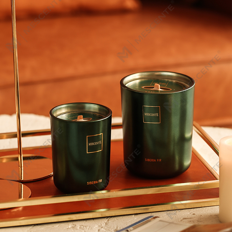 M&Scent Grossist Skräddarsydd Lyx Privat Label Pelare Doftande Sojavax Trä Wick Aroma Ljus