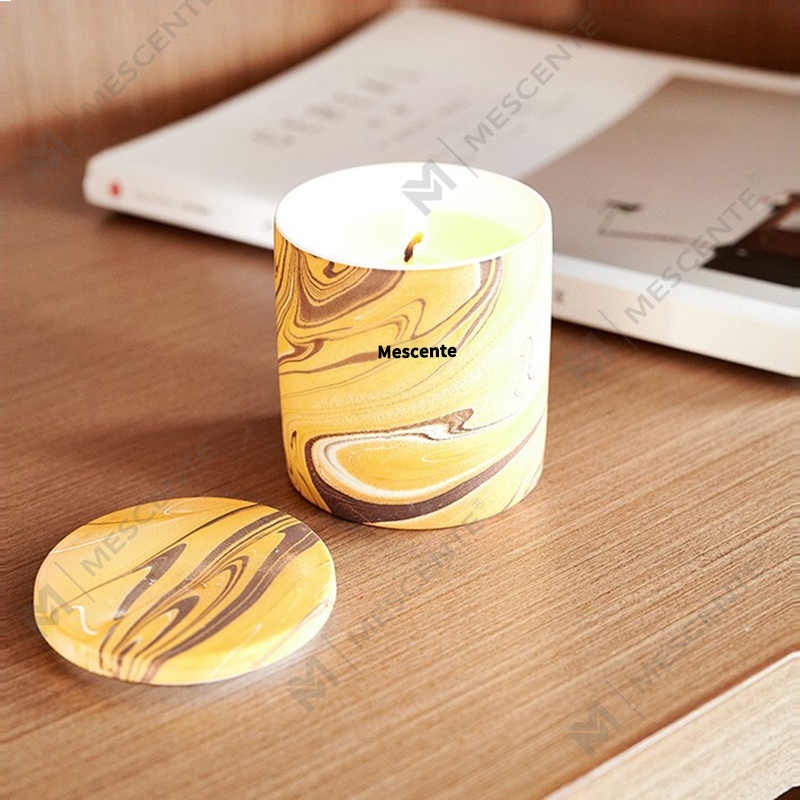 M&Scent Grossist Billiga Skräddarsydda Lyxiga Private Label Pelare Doftande Sojavax Wood Wick Aroma Ljus