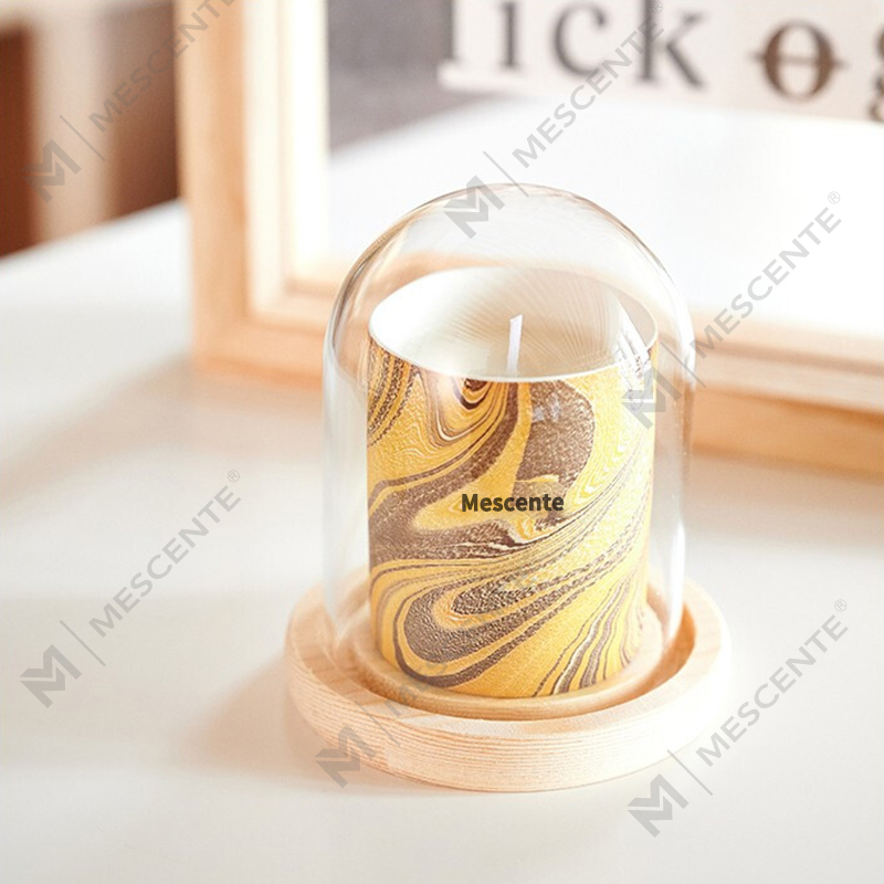 M&Scent Grossist Billiga Skräddarsydda Lyxiga Private Label Pelare Doftande Sojavax Wood Wick Aroma Ljus